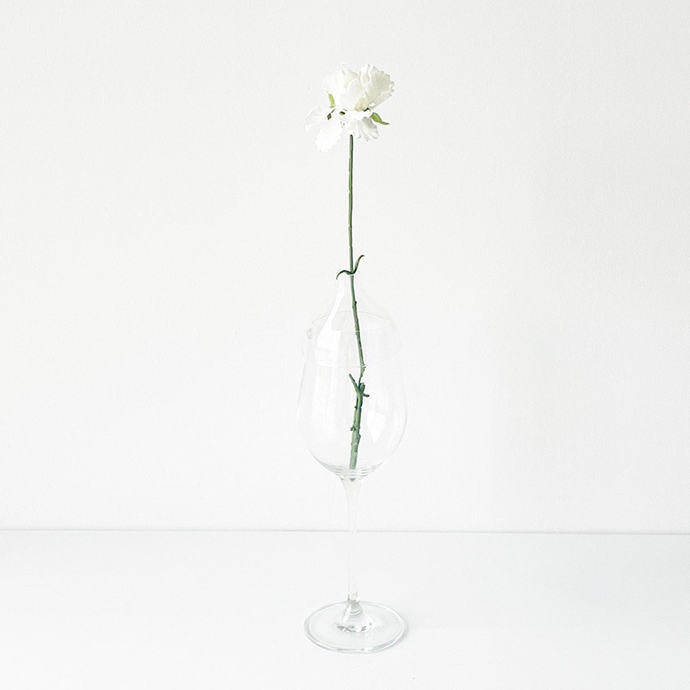 Glass vase wine